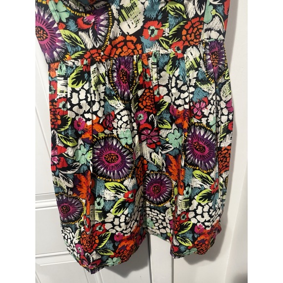 Vintage Moda International Women's Floral Colorful Spaghetti Strap Dress Sz 2 - Picture 4 of 8